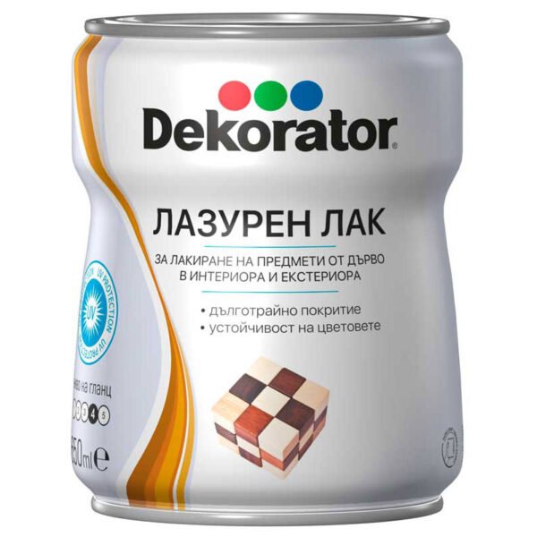 лазурен лак DEKORATOR - 10 цвята