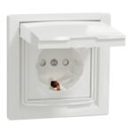 контакт Асфора с капак IP44 бял - 3100321