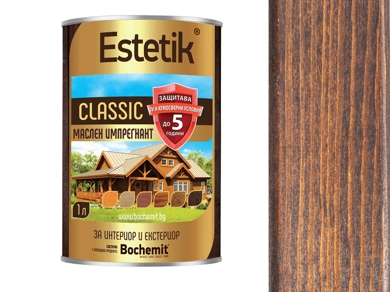 impregnant-bokhemit-maslen-estetik-palisandr-1l импрегнант Бохемит Естетик палисандър 5л - Image 1